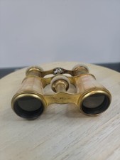 Antico binocolo Colmont Ft Paris madreperla occhiali opera oro