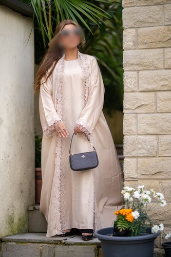 Sultea abaya pizzo beige - pizzo,