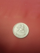 Etiopia moneta 50 santeem 1944 argento silver