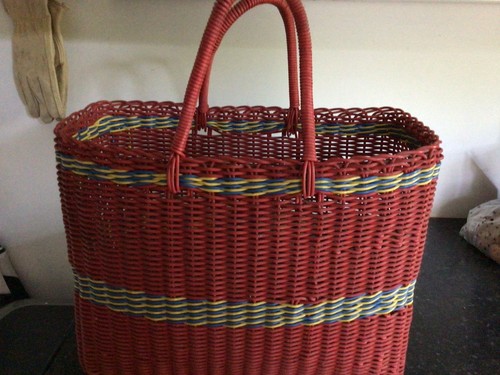 Cestino vintage plastica e - cestino, in