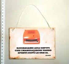 targa RECENTE legno mangiadischi insegna penny 45 giri giradischi arredo casa