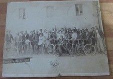 Fotografia d'epoca originale - Turate 1900 / biciclette -  militare