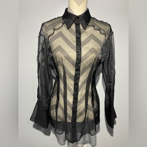 Camicia zara nera trasparente - zara,