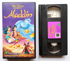 Vhs Aladdin Film Animazione Walt Disney Videocassetta English Vesrion (V21)