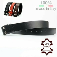 CINTURA IN PURO CUOIO DI TORO SENZA FIBBIA PRODOTTO ITALIANO