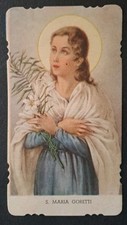 A1 ANTICO Santino EDIZ. G mi Egim n°21 SANTA MARIA GORETTI FUSTELLATO