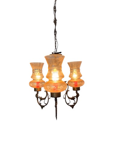 Lampadario classico ottone - lampadario,