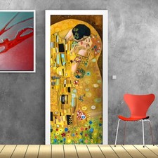 PORTA PERSONALIZZATA DECORAZIONI ARREDAMENTO DESIGN MODERNO IL BACIO KLIMT