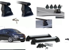 BARRE PORTATUTTO OPEL CORSA 2012 CON SERRATURE+PORTASCI 4 PAIA ALLUMINIO CHIAVI