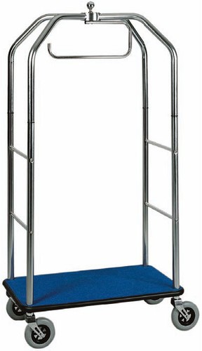 Carrello porta valigie cromato - porta,