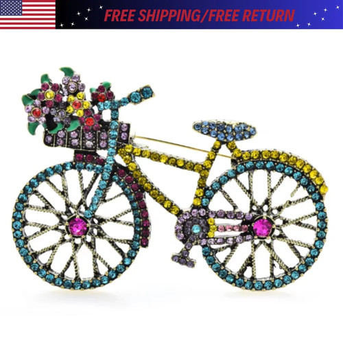 Spilla bici cesto fiori