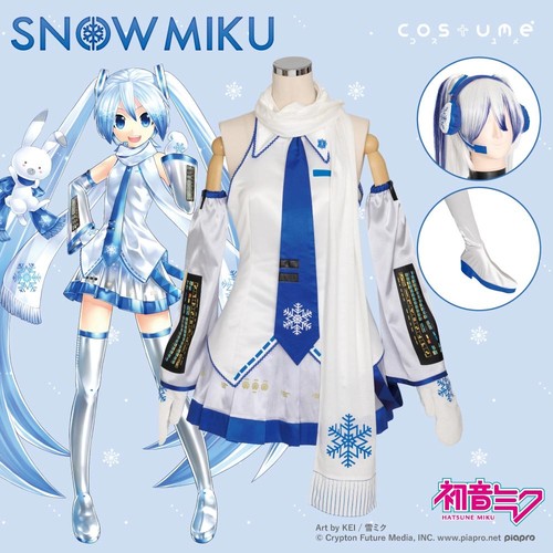 Set costume cosplay snow miku - cosplay,