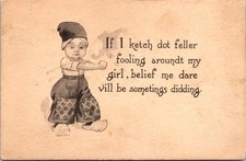 Vintage Postcard If I ketch