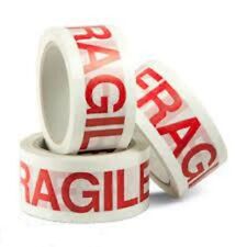 6 ROTOLI DI NASTRO ADESIVO SILENZIOSO FRAGILE 50X66, SCOTCH IMBALLAGGIO PACCHI