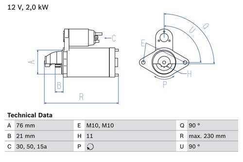 Motorino avviamento bosch - di,