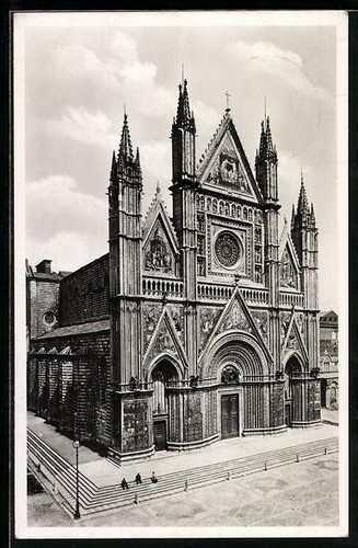 Orvieto cattedrale cartolina - orvieto,, cattedrale,