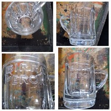 Birra Peroni Bicchiere Boccale Pubblicitario In Vetro Da Collezione Originale 