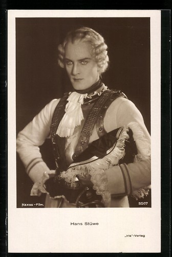 Cartolina attore hans stüwe - attore,