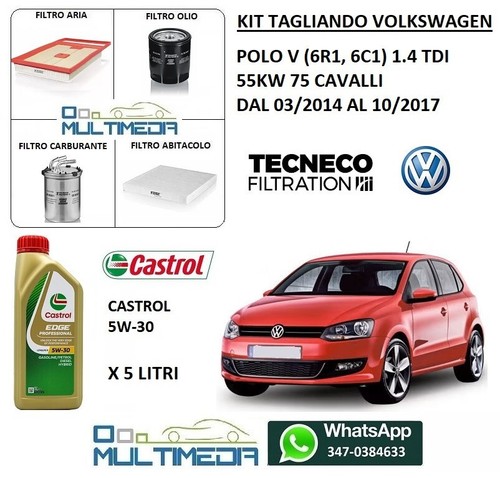Tagliando filtri olio castrol - filtri,