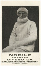 PUBBLICITA' 1928 UMBERTO NOBILE MAGLIERIE HERION GIUDECCA VENEZIA SPEDIZI.POLARE