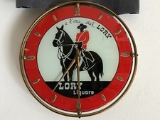 LORY LIQUORE-RARO OROLOGIO PUBBLICITARIO VINTAGE VETRO DONZELLI FIRENZE EPOCA