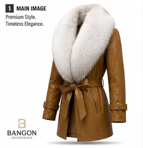 Cappotto donna pelle bianco