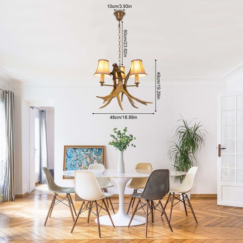 Lampadario corna resina - lampadario,