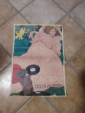FONOTIPIA DISCHI ARTISTICI DUDOVICH POSTER  64 X 45 CM  RIPRODUZIONE 1970 GRAZIA