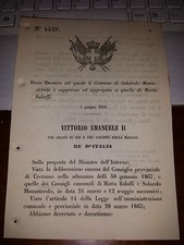 REGIO DECRETO 1868 IL COMUNE SOLAROLO MONASTEROLO  è SOPPR e AGGR MOTTA BALUFFI