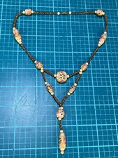 Collana perle torta matrimonio lavoro lampada veneziana panna antica