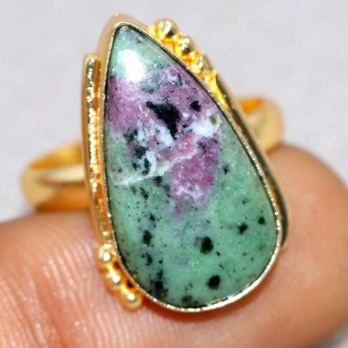Anello rubino placcato oro - rubino, in