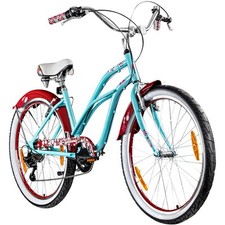 Galano Malibu 26" Beachcruiser bicicletta cruiser bike unisex blu cielo 40 cm
