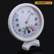 Mini Orologio Igrometro Analogico a Forma Di Campana