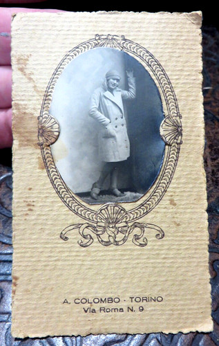 Antica foto cartonata primi - cartonata,