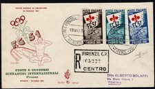 1951 FDC VENETIA ITALIA N. 97 GIOCHI GINNICI FIRENZE RCCOMANDATA SORANI MF130159