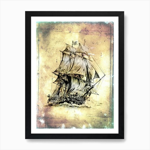 Barca mare arte illustrazione - arte,
