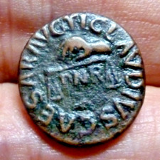 ROMANZO. CLAUDIO (41-54 D.C.) VF QUADRANS RAME. BILANCIA DA TENERE A MANO. RIF: #266