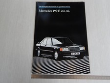 BROCHURE DEPLIANT ORIGINALE MERCEDES 190 2.3 E 16  2.3-16 LINGUA COME DA FOTO