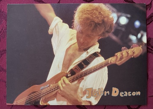 Queen john deacon postcard - john,