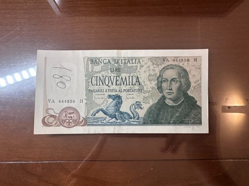 Banconota lire 5000 colombo - lire,