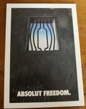 2704 CARTOLINA PUBBLICITARIA ABSOLUT VODKA 