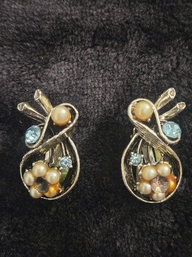 Orecchini vintage eleganti blu - orecchini,