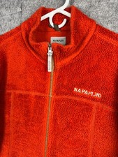 NAPAPIJRI Giacca Donna Grande Arancione Pile Profondo Pile Pile Full Zip Caldo Spessore*