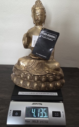 Statua lord buddah ottone - lord, in