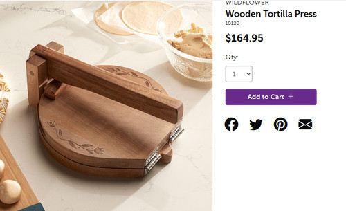 Pressa per tortilla legno - pressa,
