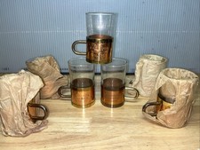 Vtg Set Of 7 UNUSED Sambuca Romana Caffe Copper Espresso Barware Vintage 4" NEW!