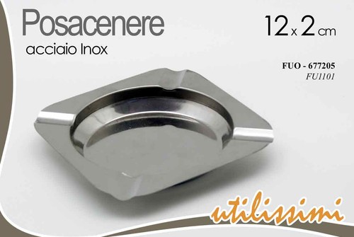 Posacenere acciaio inox - acciaio,