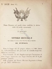 Decreto Regno Italia - Viene