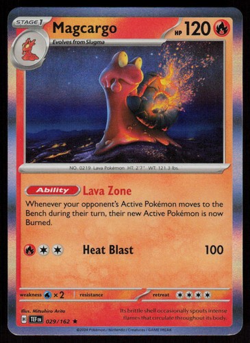 Magcargo 029 162 raro pokemon - magcargo, 029/162