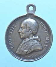 LEONE XIII MEDAGLIA DEVOZIONALE SAN GIOACCHINO ARGENTO SILVER NUMISMATICA 